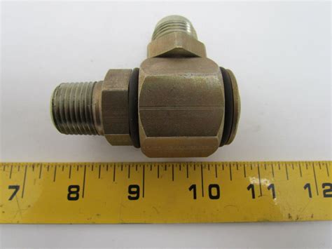 Parker S2103 8 10 12x58 10 Jic Hydraulic Swivel Fitting 90 Degree Ebay