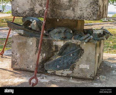 Reconstructed Monument From Parts Of Destroyed Statue Of Paraguayan