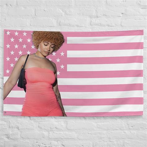 Ice Spice Pink Usa America Flag Tapestry Wall Decor X Ft Etsy