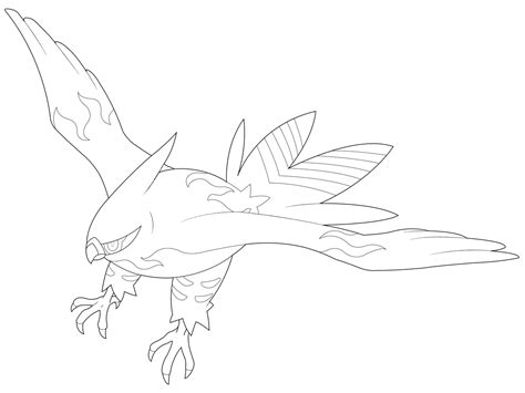 Lineart Talonflame By DlynK On DeviantArt