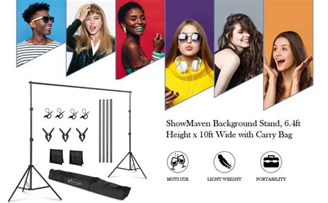 Amazon Showmaven Backdrop Stand Ft X Ft Adjustable Photo