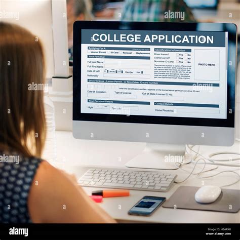 College Application Form Education Concept Stock Photo Alamy