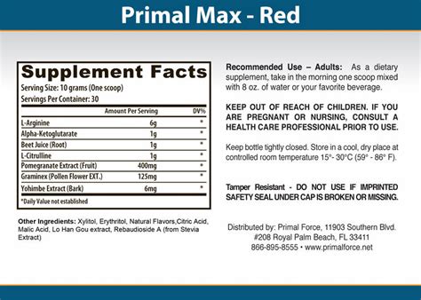 Dr Sears Private Label Primal Max