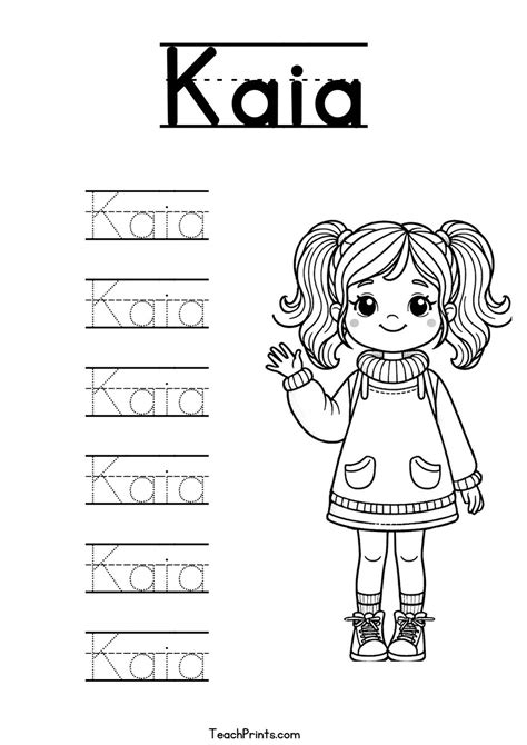 K Name Tracing Worksheets 48 Names Free And Printable Teach Prints