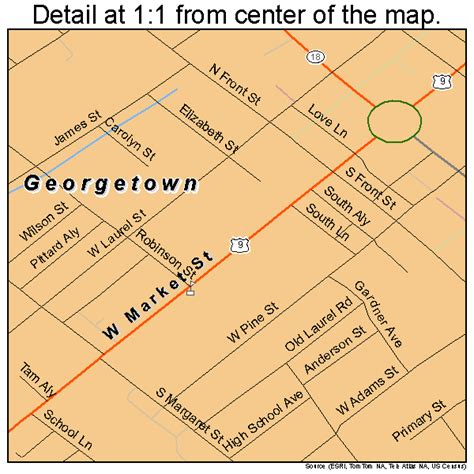 Georgetown Delaware Street Map 1029090