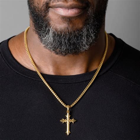 Gold Chain With Cross Pendant Mens Best Sale Bellvalefarms