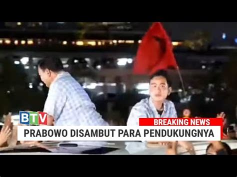 Prabowo Dan Gibra Disambut Para Pendukungnya Di Istora Senayan