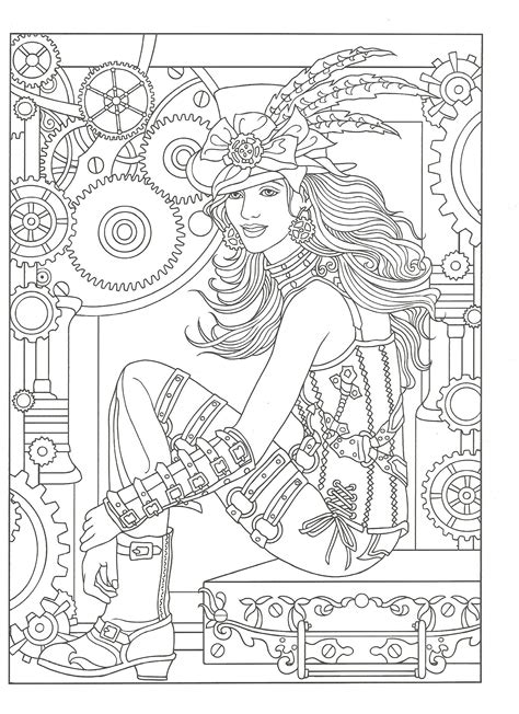 Steampunk Coloring Pages For Adults Thiva Hellas