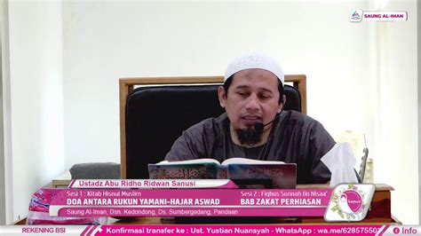 Kitab Kitab Hisnul Muslim Fiqhus Sunnah Lin Nisaa Ustadz Abu Ridho