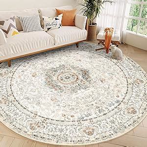 Amazon Castage Round Rug Ft Large Boho Circle Area Rugs For