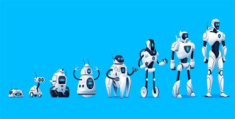 Robots Evolution Timeline Of Robotics Technology 22989102 Vector Art