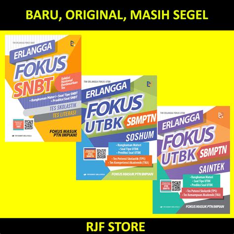 Jual Erlangga Fokus Snbt Utbk Soshum Utbk Saintek Shopee Indonesia