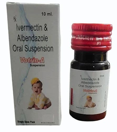 Ml Albendazole Ivermectin Suspension Packaging Size Ml At Rs