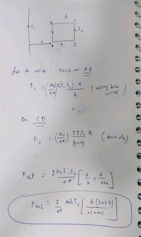 B A Square Loop Of Side A Carrying A Current I Is Kept Distance