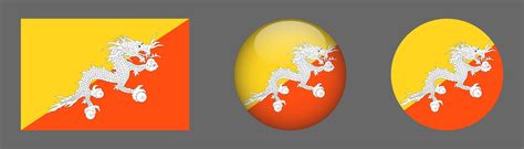 Premium Vector | Bhutan flag set collection vector