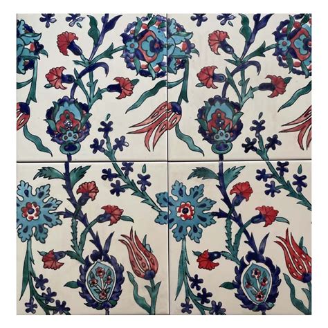 Iznik Multi Tile Panel Of Pieces Of X Ceramic Tiles Unique