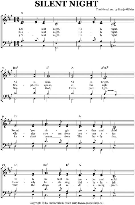 Silent night holy night - Choir Sheet Music - Tradebit