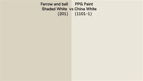 Farrow And Ball Shaded White 201 Vs Ppg Paint China White 1101 1