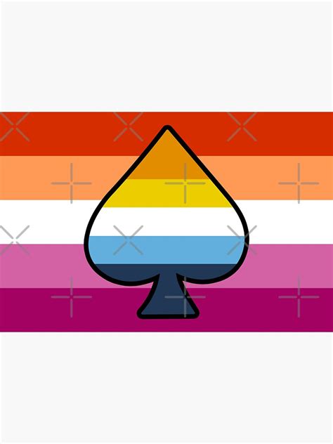 Aroace And Lesbian Pride Flag With Ace Of Spades Sticker For Sale By Lunyssa Redbubble