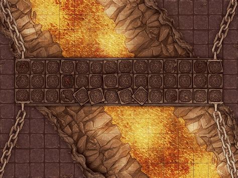 Lava Bridge Battle Map Dnd Battle Map D D Battlemap Etsy Australia