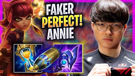 FAKER PERFECT GAME WITH ANNIE T1 Faker Plays Annie MID Vs Seraphine