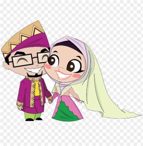 Detail Kartun Pengantin Muslimah Png Koleksi Nomer