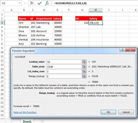 Vlookup Formula In Excel With Example Pdf Vlookup Tutorial