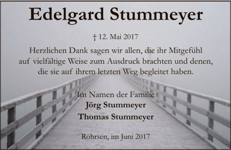 Traueranzeigen Von Edelgard Stummeyer Trauerportal Ihrer Tageszeitung