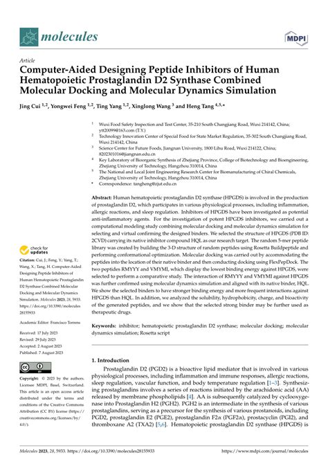 Pdf Computer Aided Designing Peptide Inhibitors Of Human