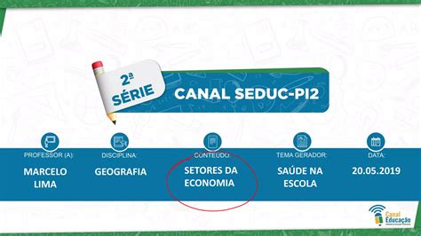 Setores da economia saúde na escola marcelo lima geografia PPT