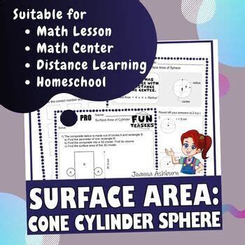 Surface Area Of Cone Cylinder And Sphere Guided Practice Worksheets