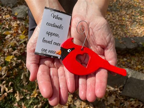 Cardinal Ornament Red Bird Christmas Ornament Memorial T Remembrance