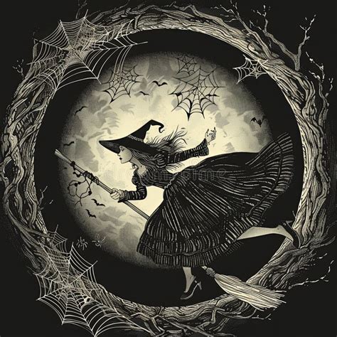 973 Halloween Witch Flying Broomstick Stock Photos Free Royalty