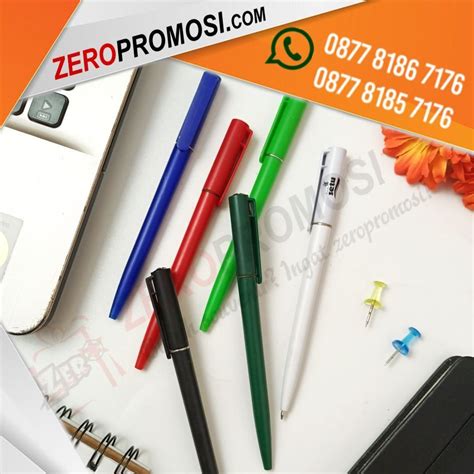 Souvenir Pulpen Promosi Pen Hotel Polos Model Putar Unik Buku Alat