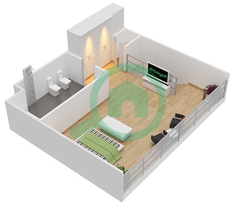 Floor Plans For Type LA LOFT 1 Bedroom Apartments In Azure Bayut Abu