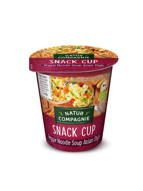 Natur Compagnie Snack Cup Asia Veggie Noodle Soup Healthy Food Factory