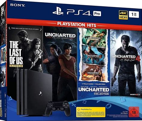 Sony Playstation 4 Pro, 1TB Naughty Dog Bundle, (PS4) - Black ...