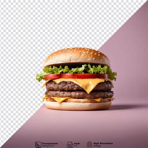 Premium Psd Cheeseburger Isolated On Transparent Background