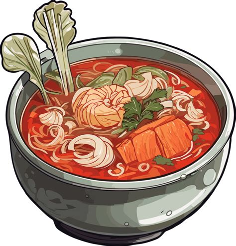 A Taste Of Seoul Showcasing Kimchi Soup Ai Generative 28713972 Png