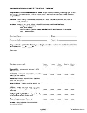 Fillable Online Www2 Edutech Nodak Edu Fccla Forms Fax Email Print