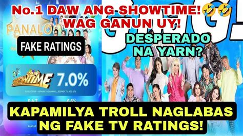 KAPAMILYA TROLL NAGLABAS NG FAKE RATINGS No 1 DAW ANG SHOWTIME SA TV