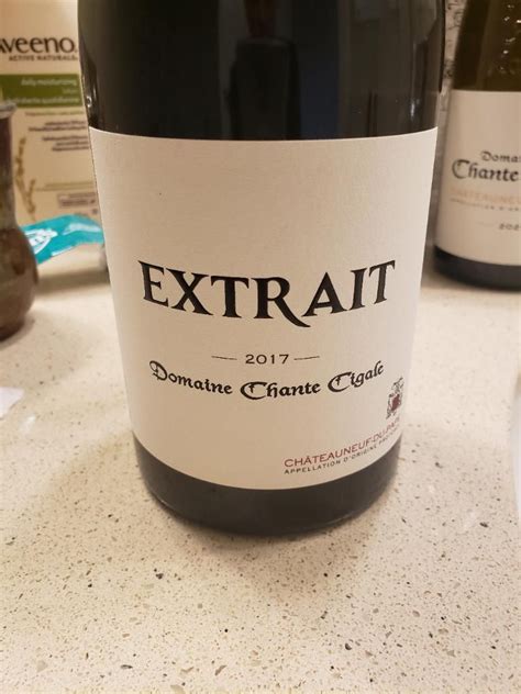 Domaine Chante Cigale Ch Teauneuf Du Pape Extrait France Rh Ne