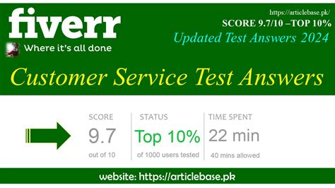 Fiverr Customer Service Test Questions And Answers 2024 2025