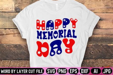 Happy Memorial Day Retro Svg Design Graphic By Fancy Svg · Creative Fabrica