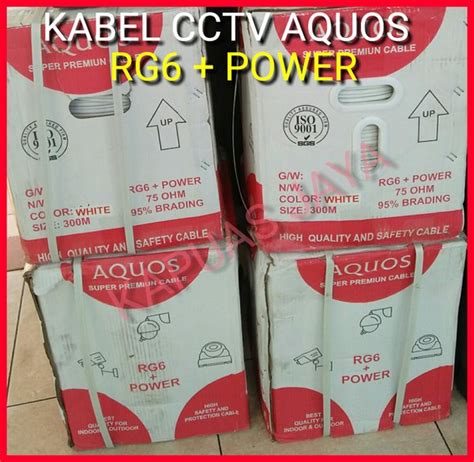 Jual Kamera CCTV Kabel CCTV RG6 Plus POWER AQUOS 300METER Di Lapak