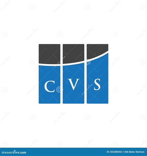 Cvs Letter Logo Design On Black Background Cvs Creative Initials