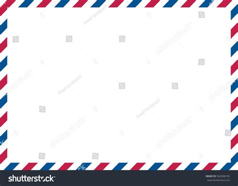 Classic Envelope Border Red Blue Colors Stock Vector Royalty Free