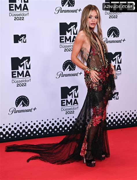 Rita Ora Sexy Seen Flaunting Her Hot Figure Wearing A See Though Dress At The Mtv Europe Music