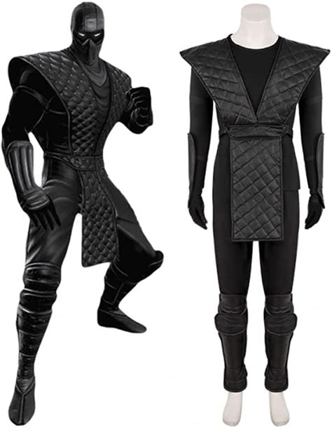 Mortal Kombat Noob Saibot Cosplay Costume Outfit Game Adult Costume Ninja Black Fighter Mask