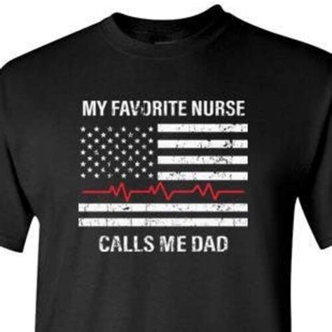 Fathers Day Nurse T Shirt Proud Dad Of A Nurse T Etsy